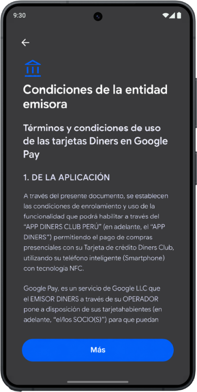 Condiciones de la entidad emisora